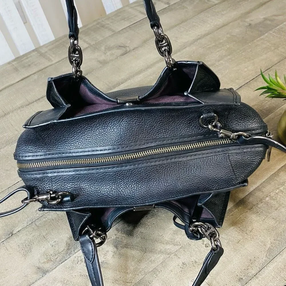 Coach 38551 Dreamer 27 Pabbled Leather Black Crossbody Bag - Picture 5 of 12